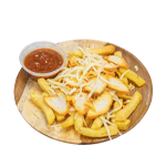 Chips, Cheese & Chicken Tikka Kebab 
